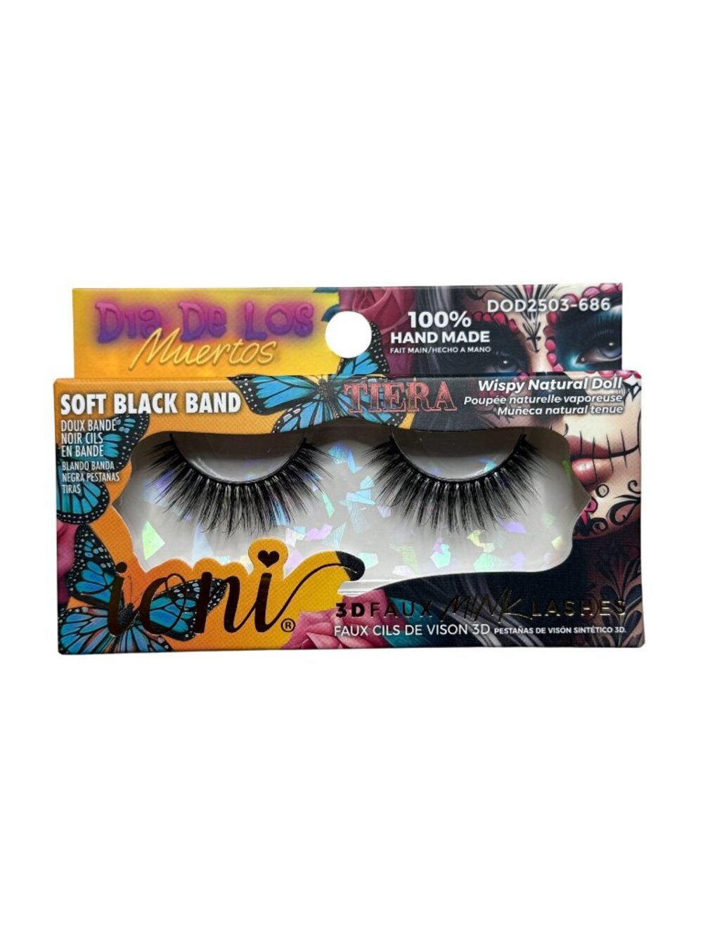 Ioni Tiera Wispy Doll Faux Mink Lashes Dia De Los Muertos 3D New
